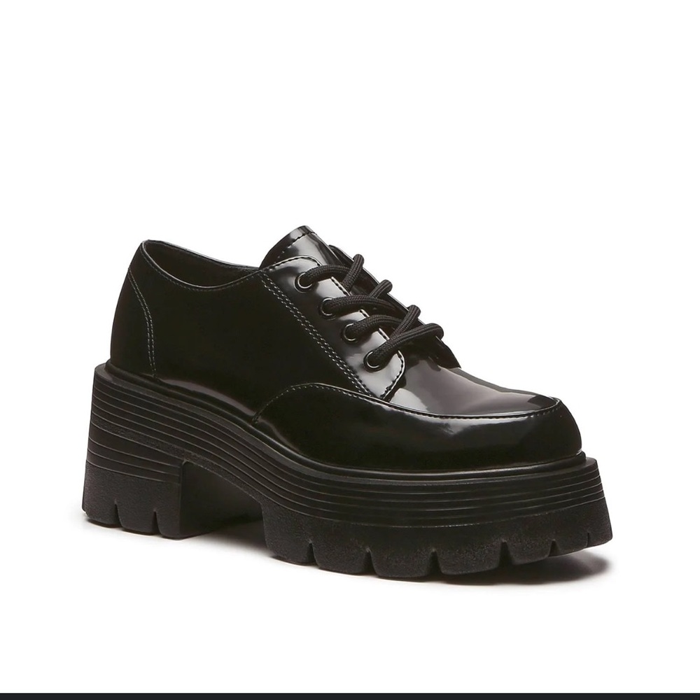 Steve Madden Black Platform Oxford Shoes